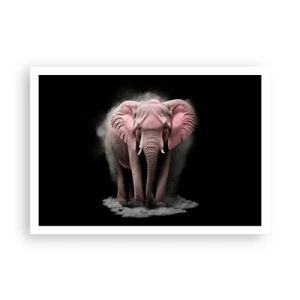 Poster - Denk niet aan een roze olifant! - 100x70 cm