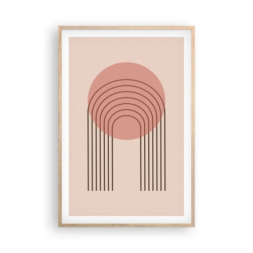 Een poster in een licht eiken lijst - Onweerstaanbare aantrekkingskracht - 61x91 cm