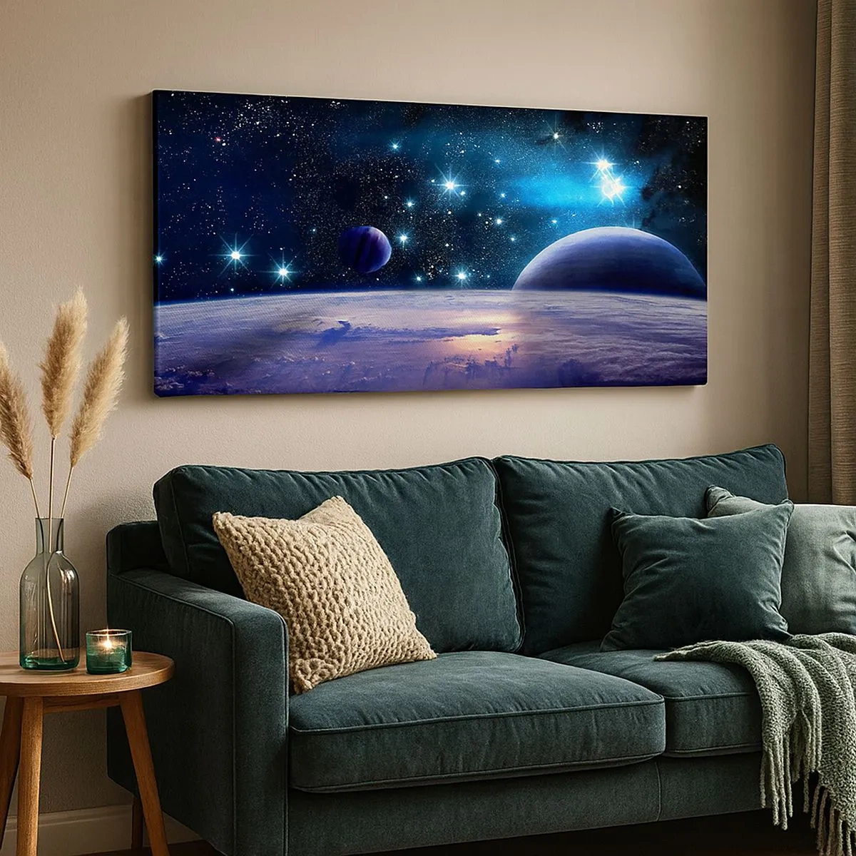 Schilderen op canvas - Nog steeds alleen? - 100x40 cm