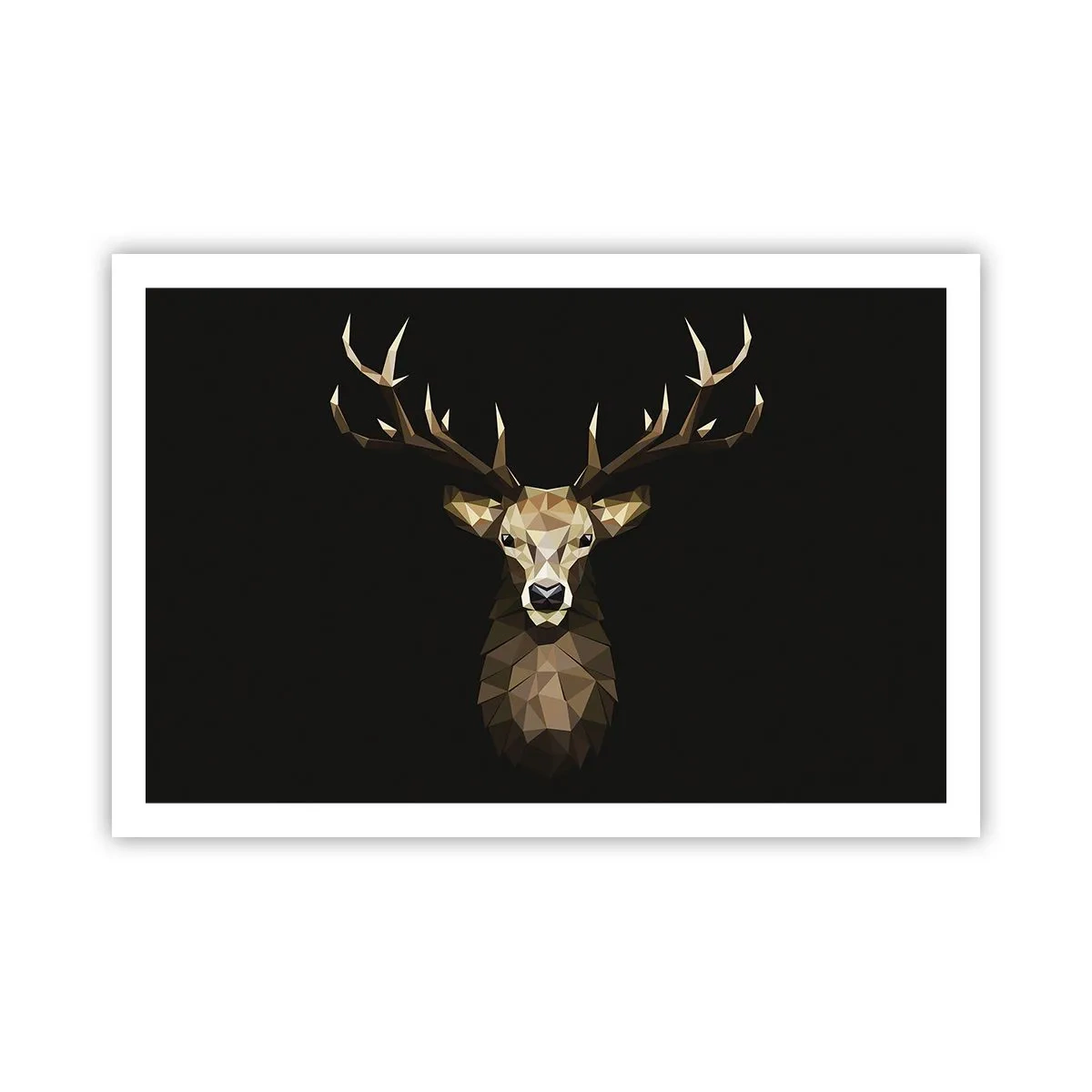 Poster - Kubistische herten - 91x61 cm