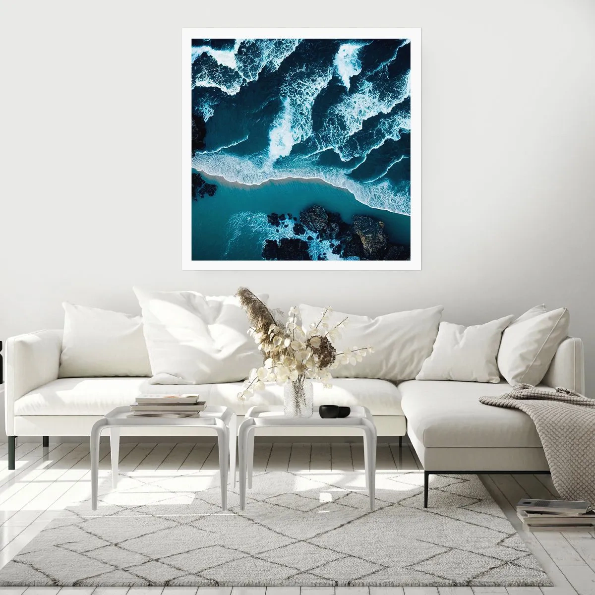 Poster - In golven gewikkeld - 40x40 cm