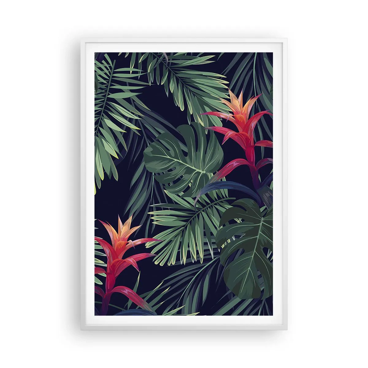 Poster in een witte lijst - Ontsteken in het groen - 70x100 cm