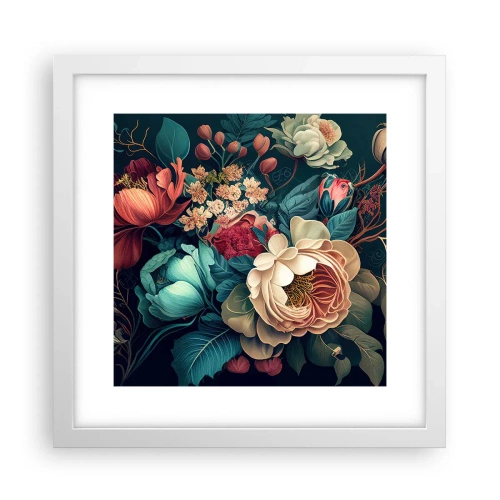 Poster in een witte lijst - 19e-eeuwse charme - 30x30 cm