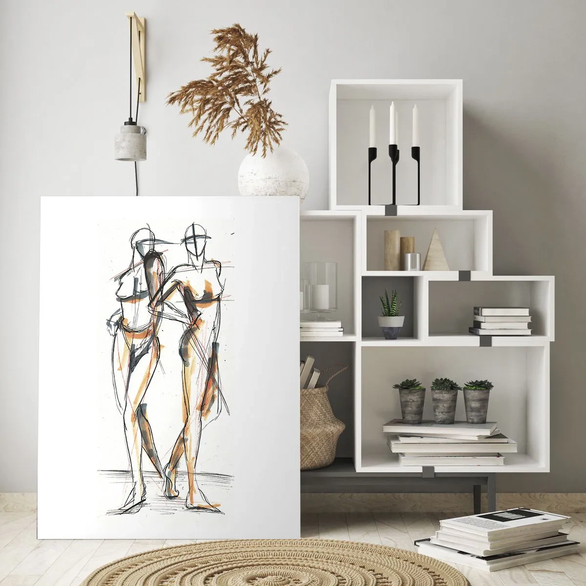 Schilderen op glas - Een studie van genade - 50x70 cm