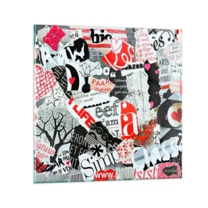 Schilderen op glas - Hipster-collage - 70x70 cm