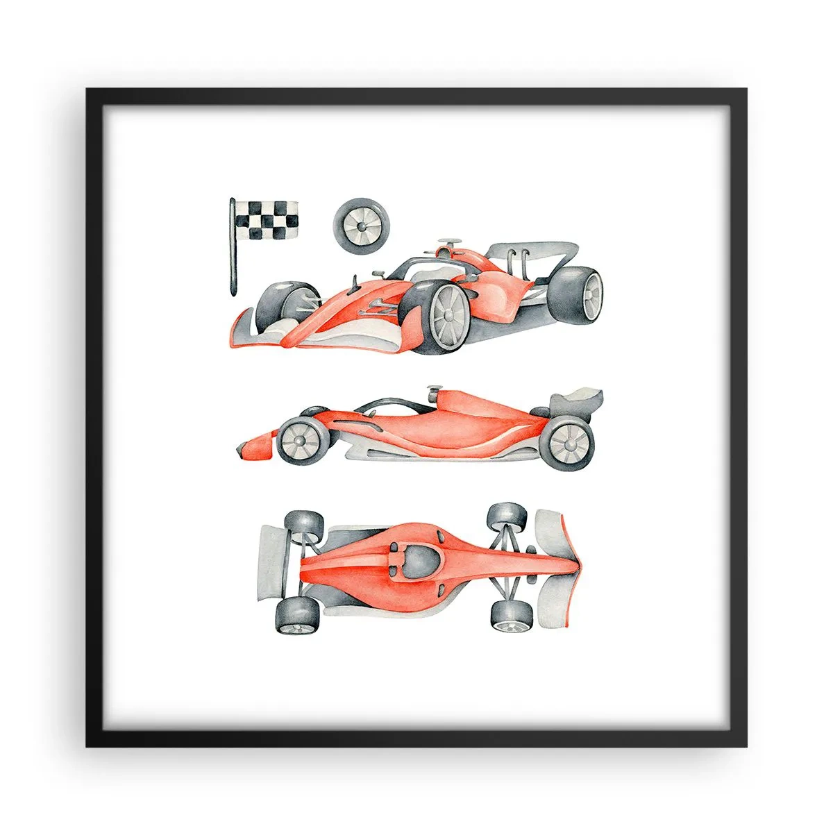 Poster in een zwarte lijst - Jaag je droom na - 50x50 cm