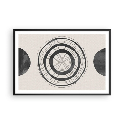 Poster in een zwarte lijst - Wat belangrijk is, is wat er tussenin zit - 91x61 cm
