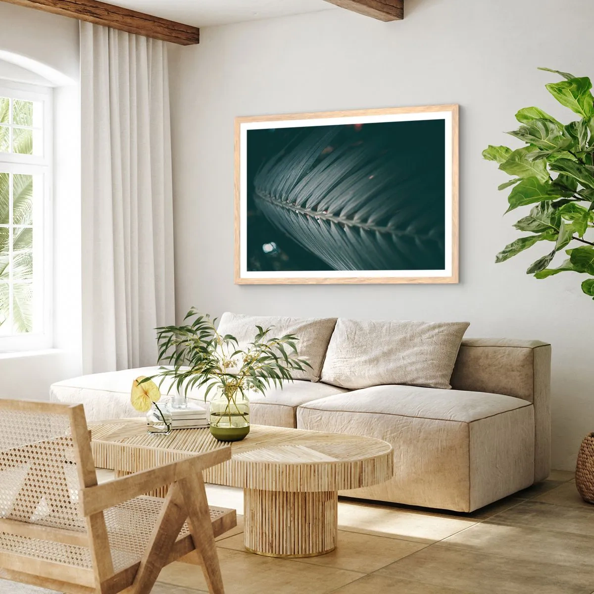 Een poster in een licht eiken lijst - De precisie van de natuur - 100x70 cm