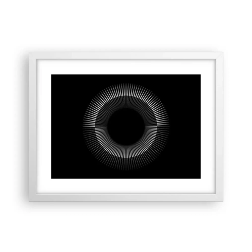 Poster in een witte lijst - Zwarte zon - 40x30 cm