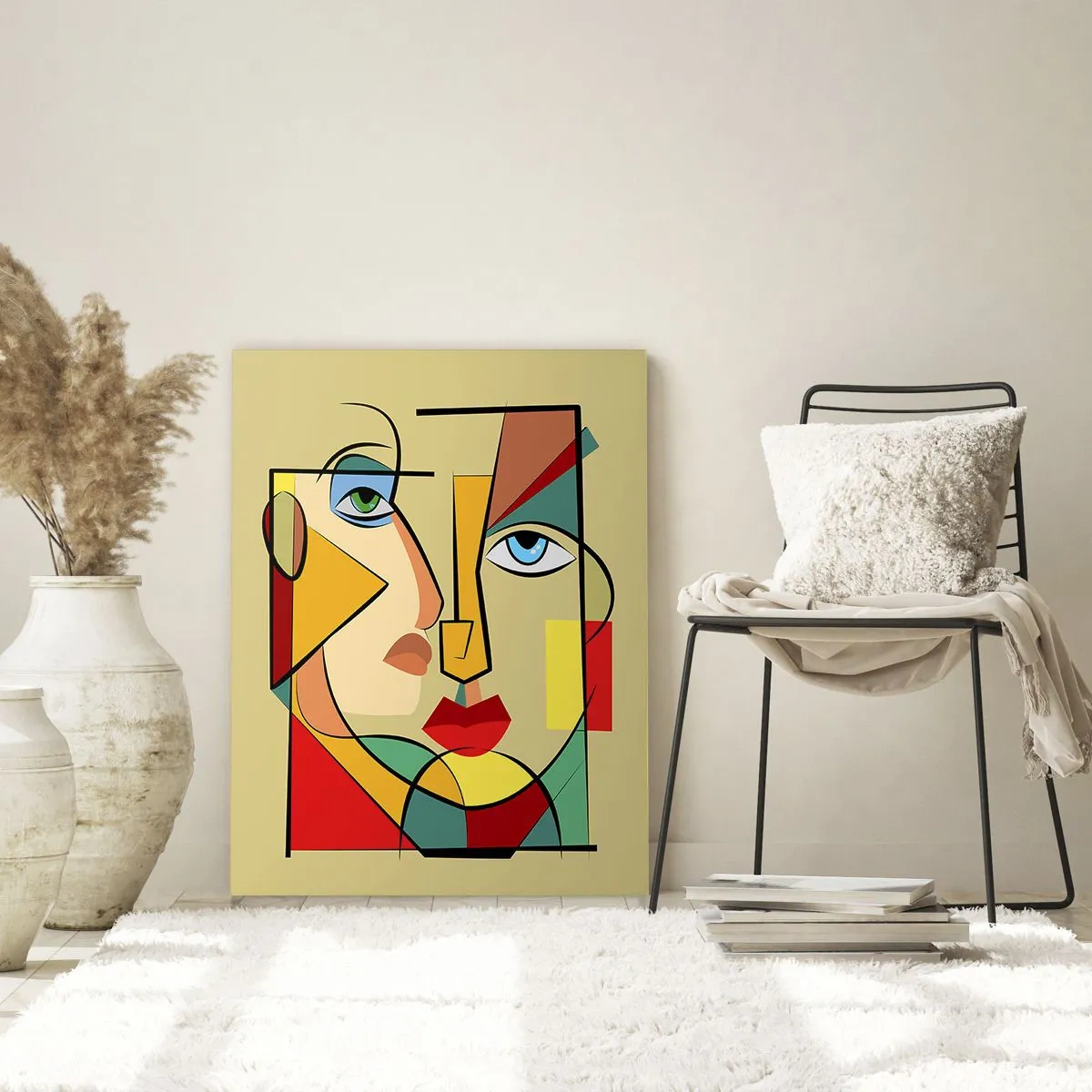 Schilderen op glas - Bij elkaar passend paar - 80x120 cm