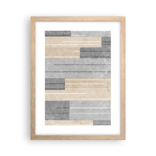 Een poster in een licht eiken lijst - Compositie: houd verticaal - 30x40 cm
