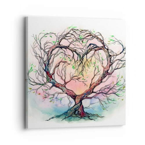 Schilderen op canvas - Samen tegen de stormen - 30x30 cm