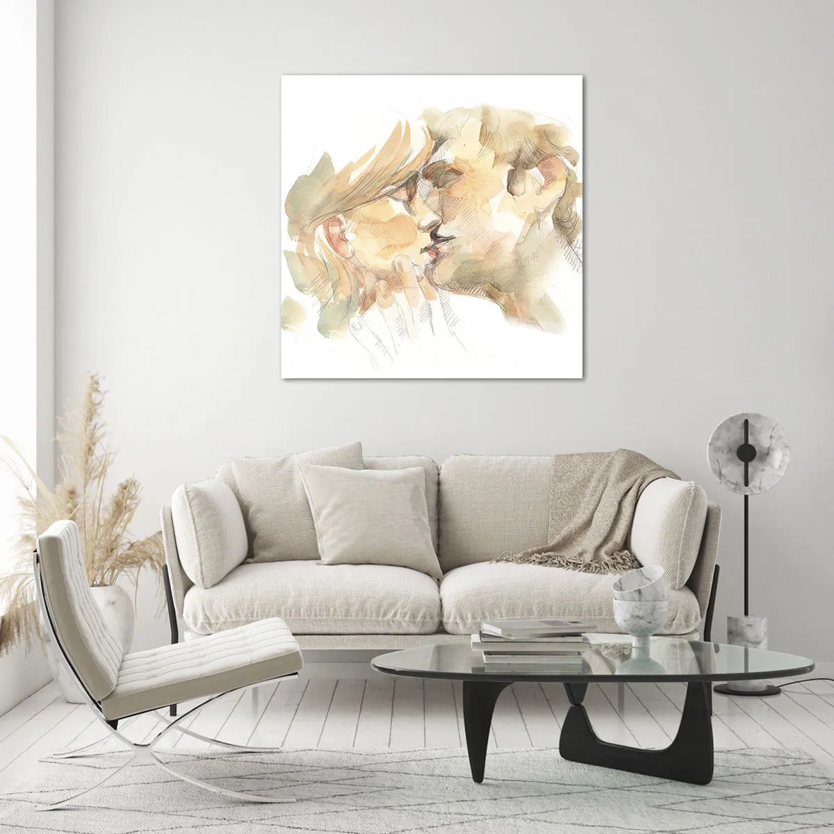 Schilderen op glas - De helft gevonden? - 70x70 cm