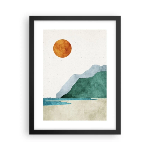 Poster in een zwarte lijst - Landschap zoals het hoort te zijn - 30x40 cm