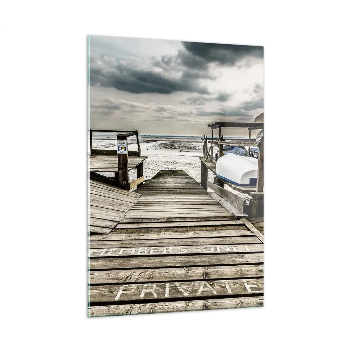 Schilderen op glas - Middernacht strand - 50x70 cm