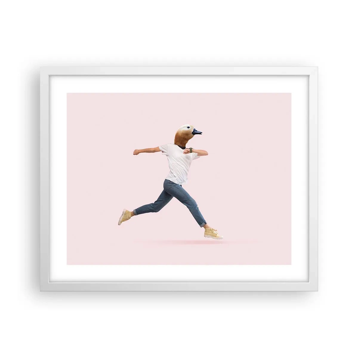 Poster in een witte lijst - Een snufje absurditeit - 50x40 cm