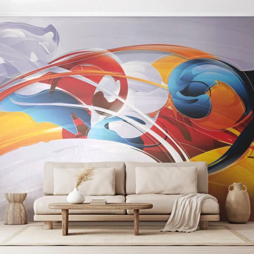 Fotobehang Standard Eco - De dans van de elementen - Abstractie, Deel, Grafisch - 200x140 cm