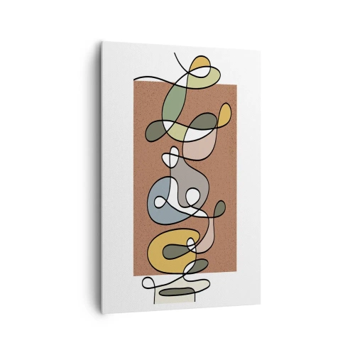 Schilderen op canvas - Abstractie die het glimlachen waard is - 80x120 cm