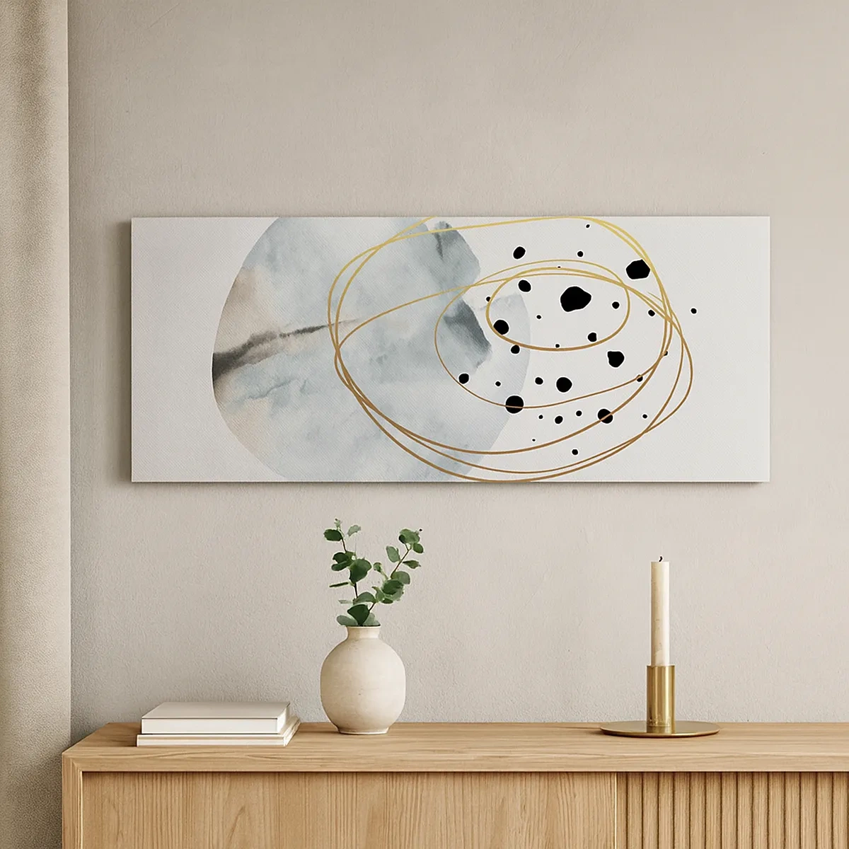 Schilderen op canvas - Omarmd door de ruimte - 30x30 cm