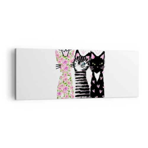 Schilderen op canvas - Er waren drie katten - 140x50 cm