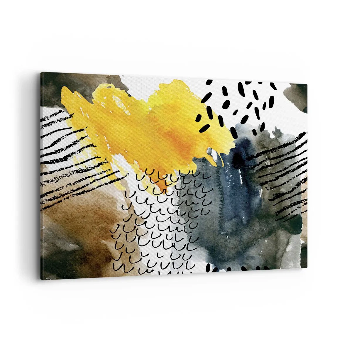 Schilderen op canvas - Een ontmoeting van de elementen - 120x80 cm