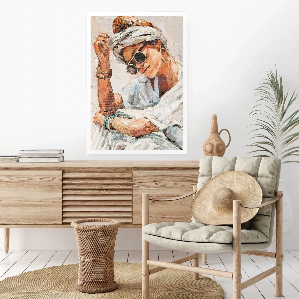 Poster - Portret in de volle zon - 50x70 cm