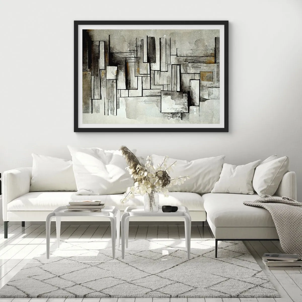 Poster in een zwarte lijst - De kracht van eenvoud - 70x50 cm