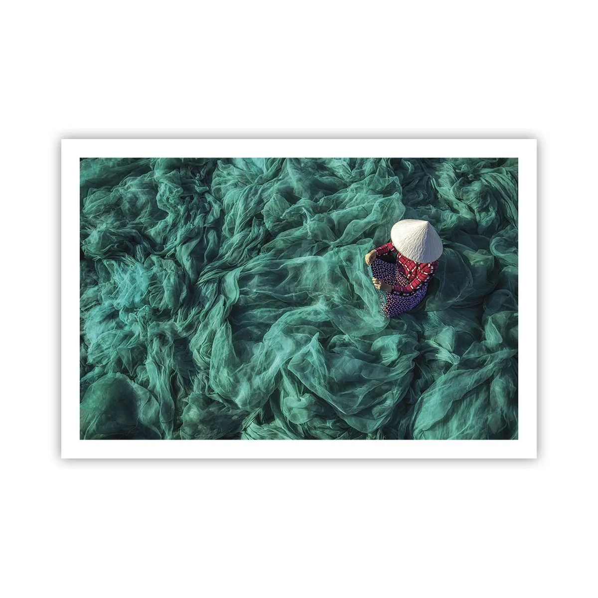 Poster - In een zee van netten - 91x61 cm