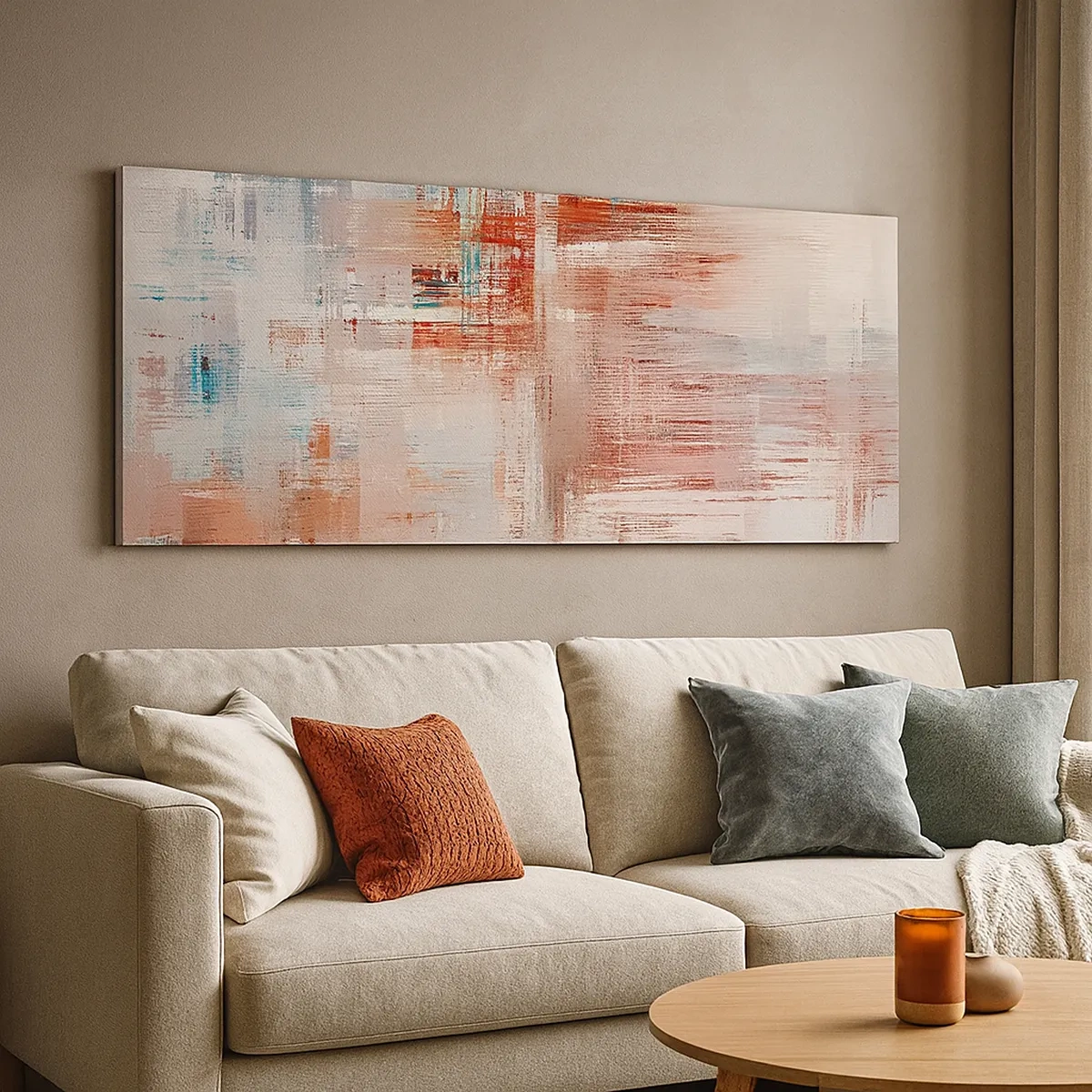 Schilderen op canvas - Vaag. Maar roze - 30x30 cm