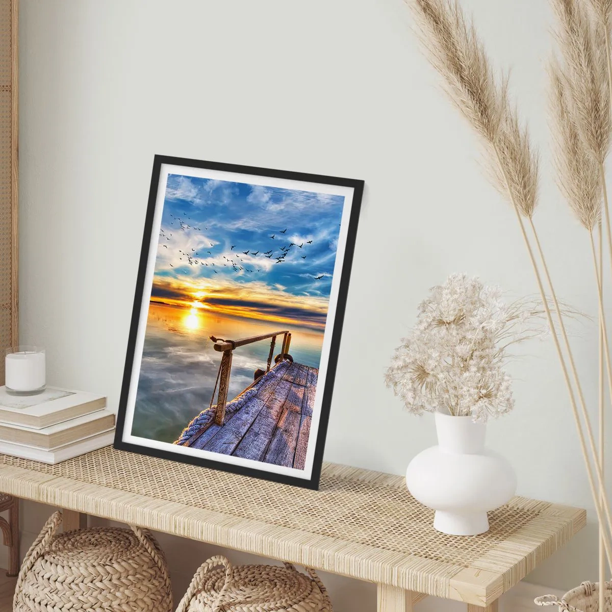 Poster in een zwarte lijst - De wind gaat rusten - 61x91 cm