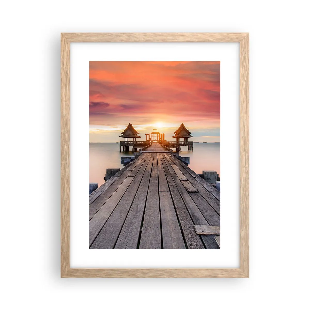 Een poster in een licht eiken lijst - West in het Oosten - 30x40 cm