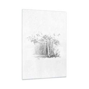 Schilderen op glas - Het licht van het berkenbos - 50x70 cm