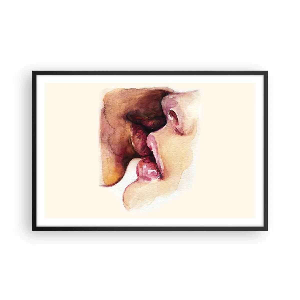 Poster in een zwarte lijst - Zoals dag en nacht, aarde en lucht - 91x61 cm