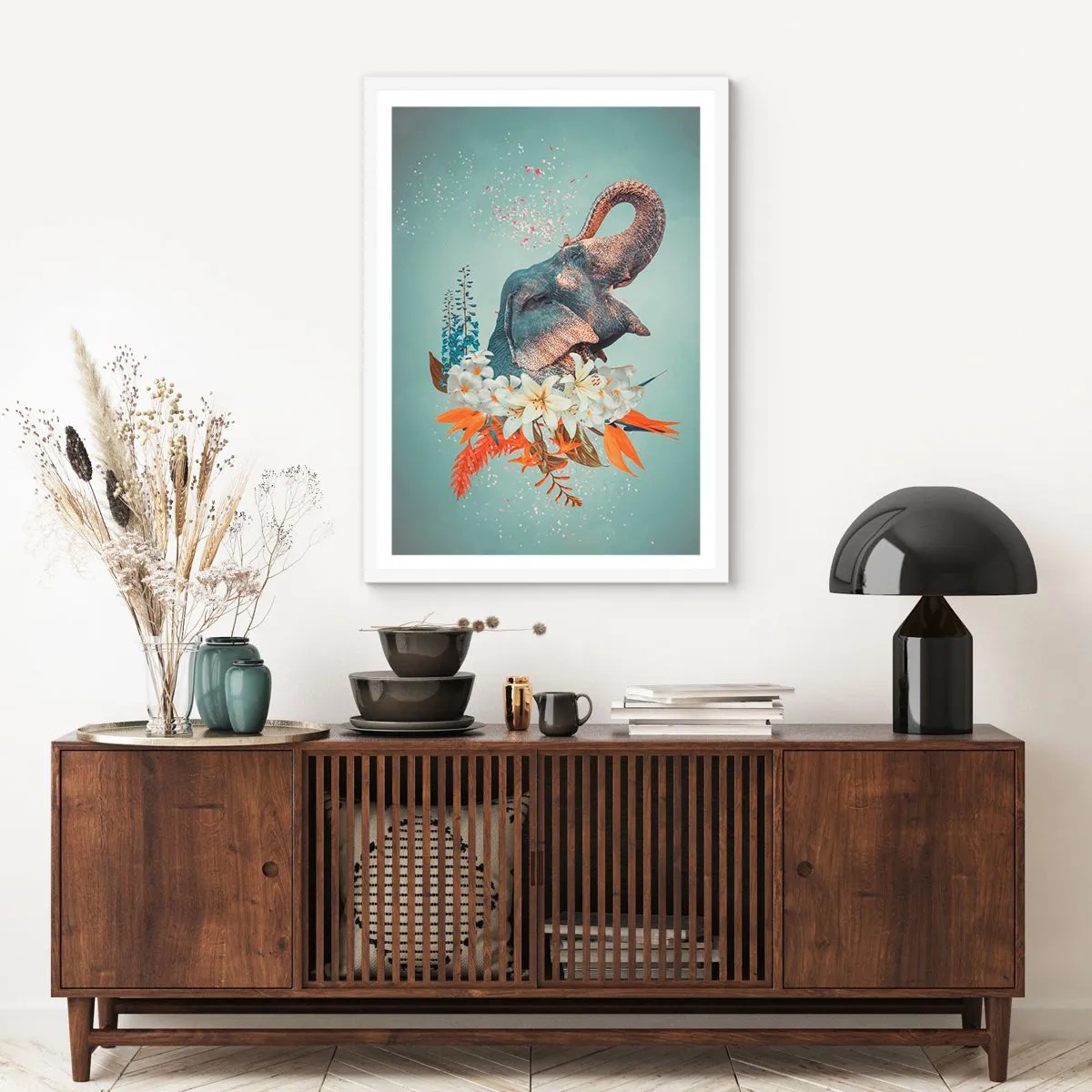 Poster in een witte lijst - Een gebrul van vreugde - 50x70 cm
