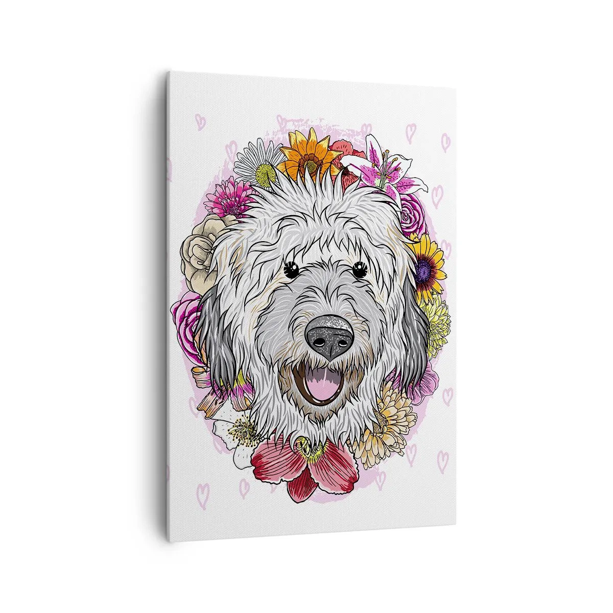 Schilderen op canvas - Puppy vreugde - 70x100 cm