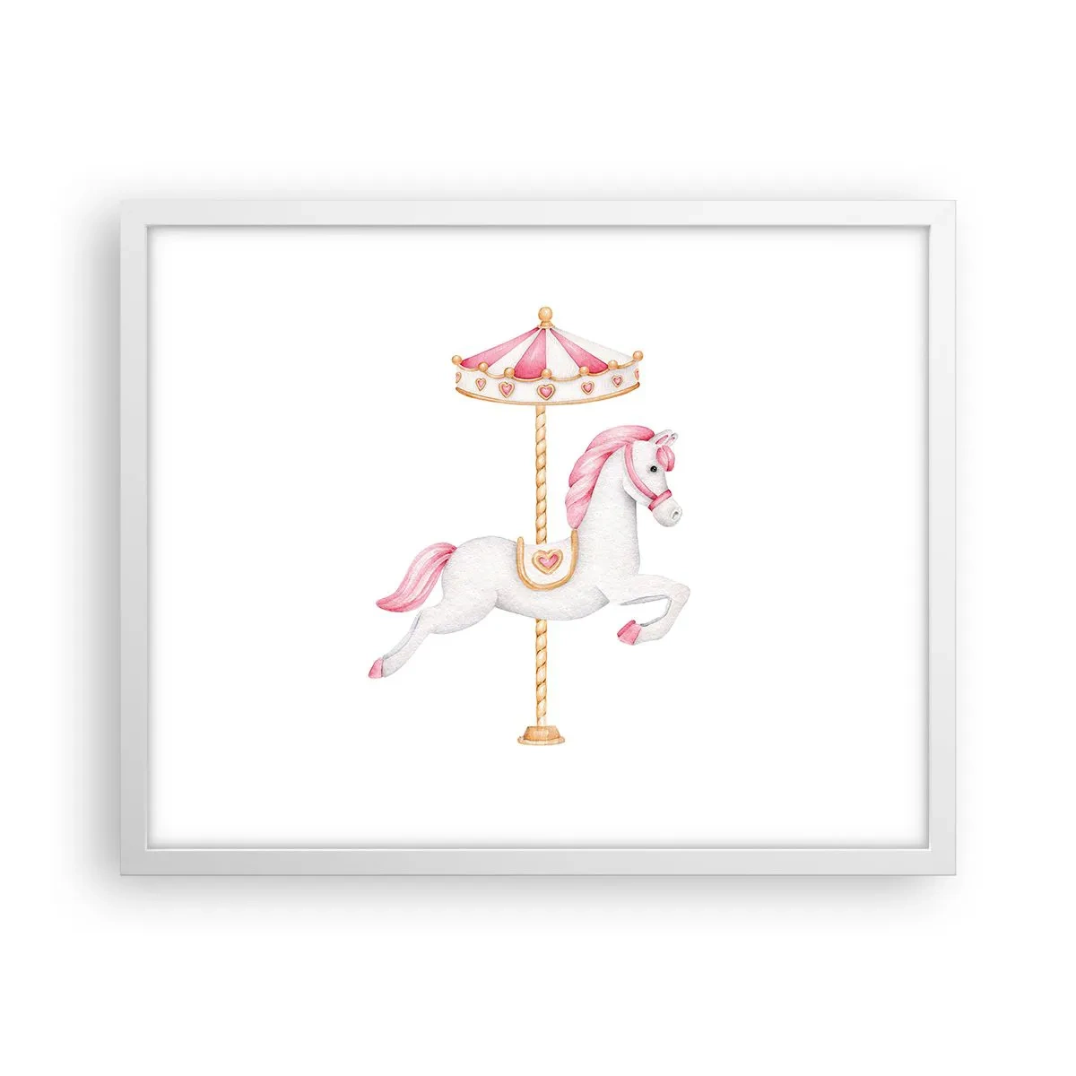 Poster in een witte lijst - Hij raakte de grond rennend - 50x40 cm