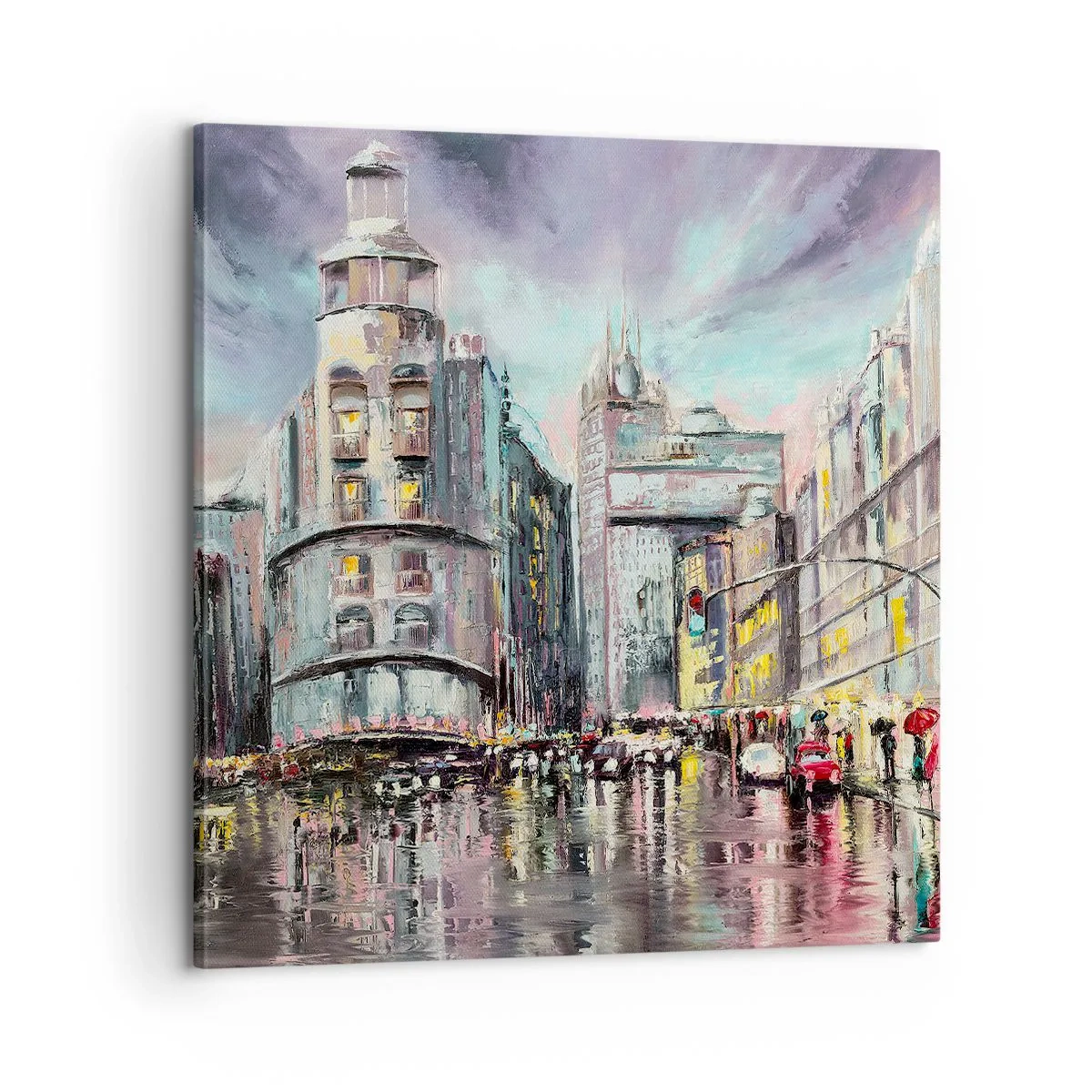 Schilderen op canvas - Het wordt een geslaagde avond - 60x60 cm