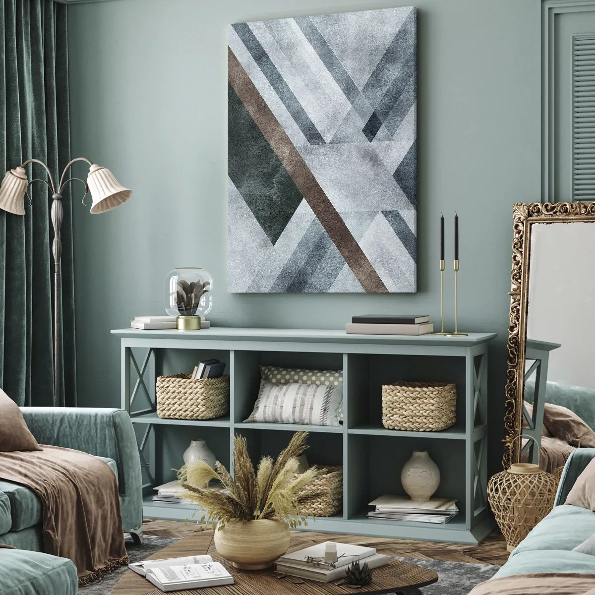 Schilderen op canvas - Verfijnde elegantie van geometrie - 50x70 cm