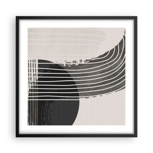 Poster in een zwarte lijst - Daar en terug - 50x50 cm