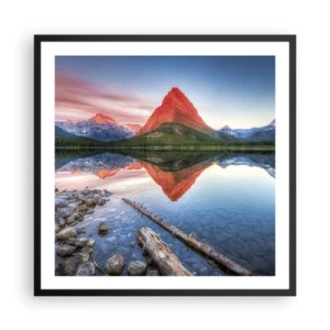 Poster in een zwarte lijst - Warmte en koude - 60x60 cm