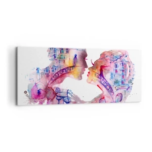 Schilderen op canvas - De geheime brug van zuchten - 100x40 cm
