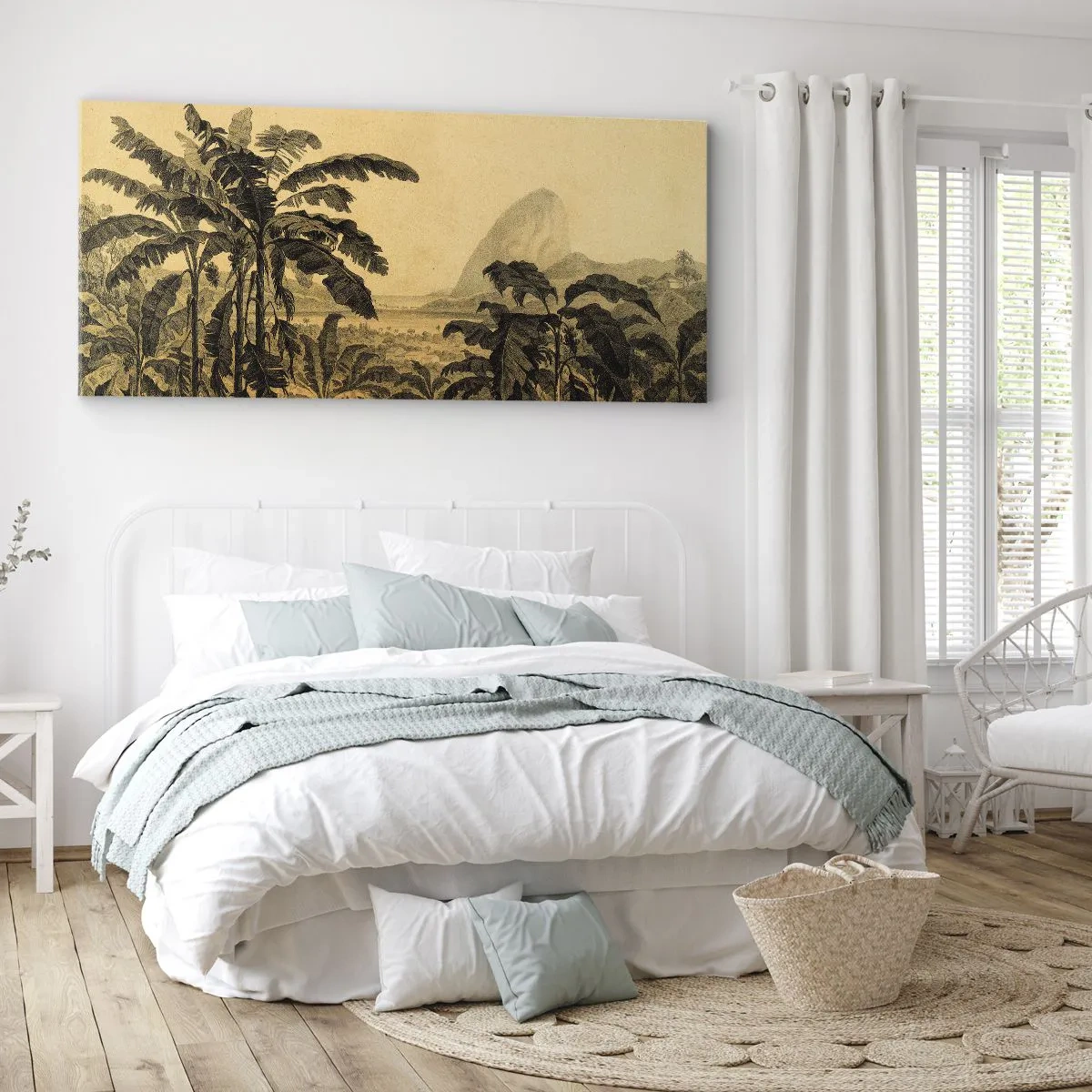 Schilderen op canvas - in een koloniaal klimaat - 160x50 cm