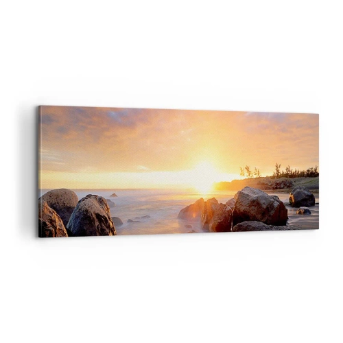 Schilderen op canvas - Lichtgevende bries van de avond - 100x40 cm