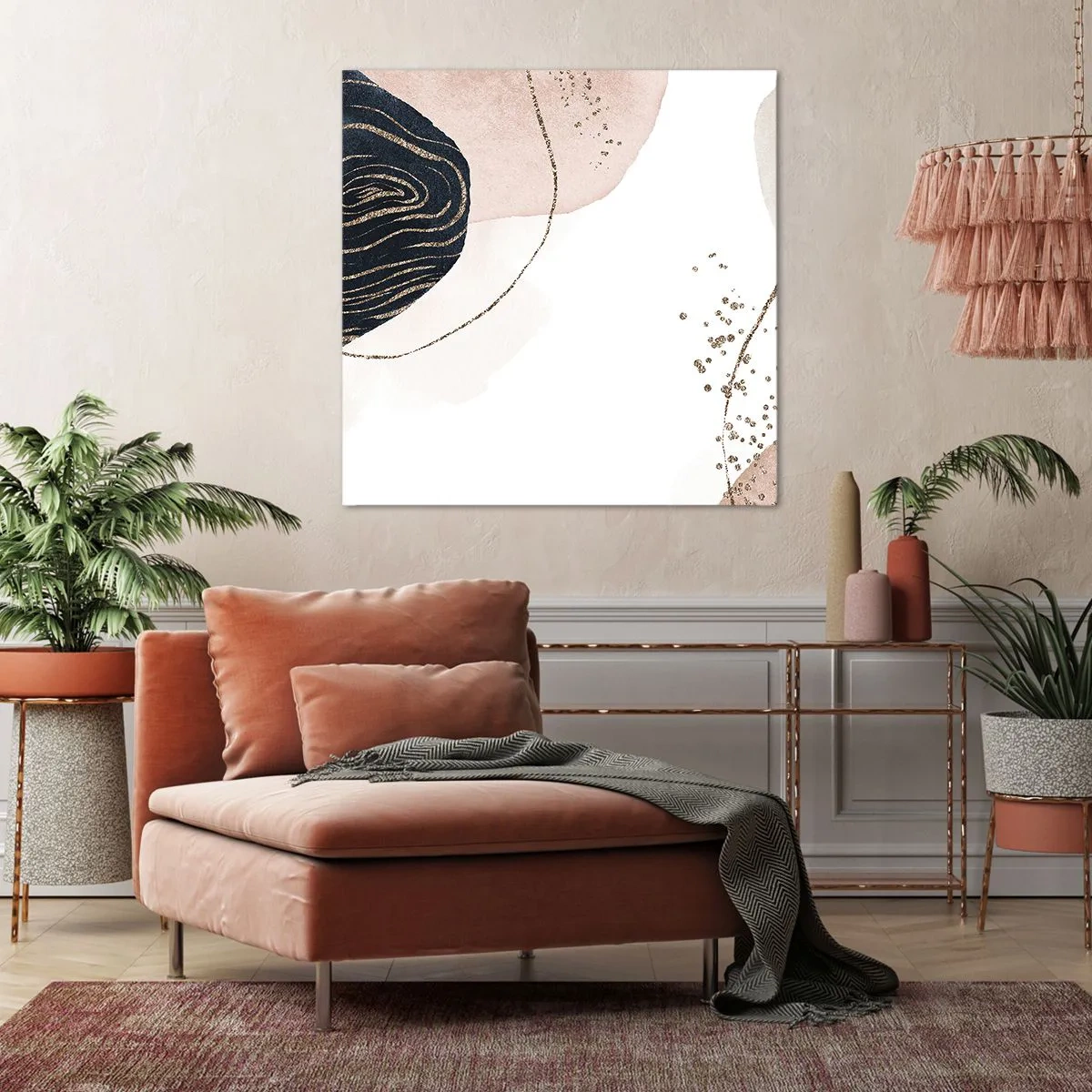 Schilderen op canvas - Alles vloeit - 70x70 cm