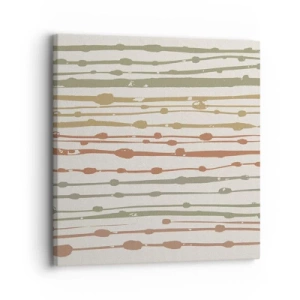 Schilderen op canvas - Muzieknotatie van kleuren - 30x30 cm