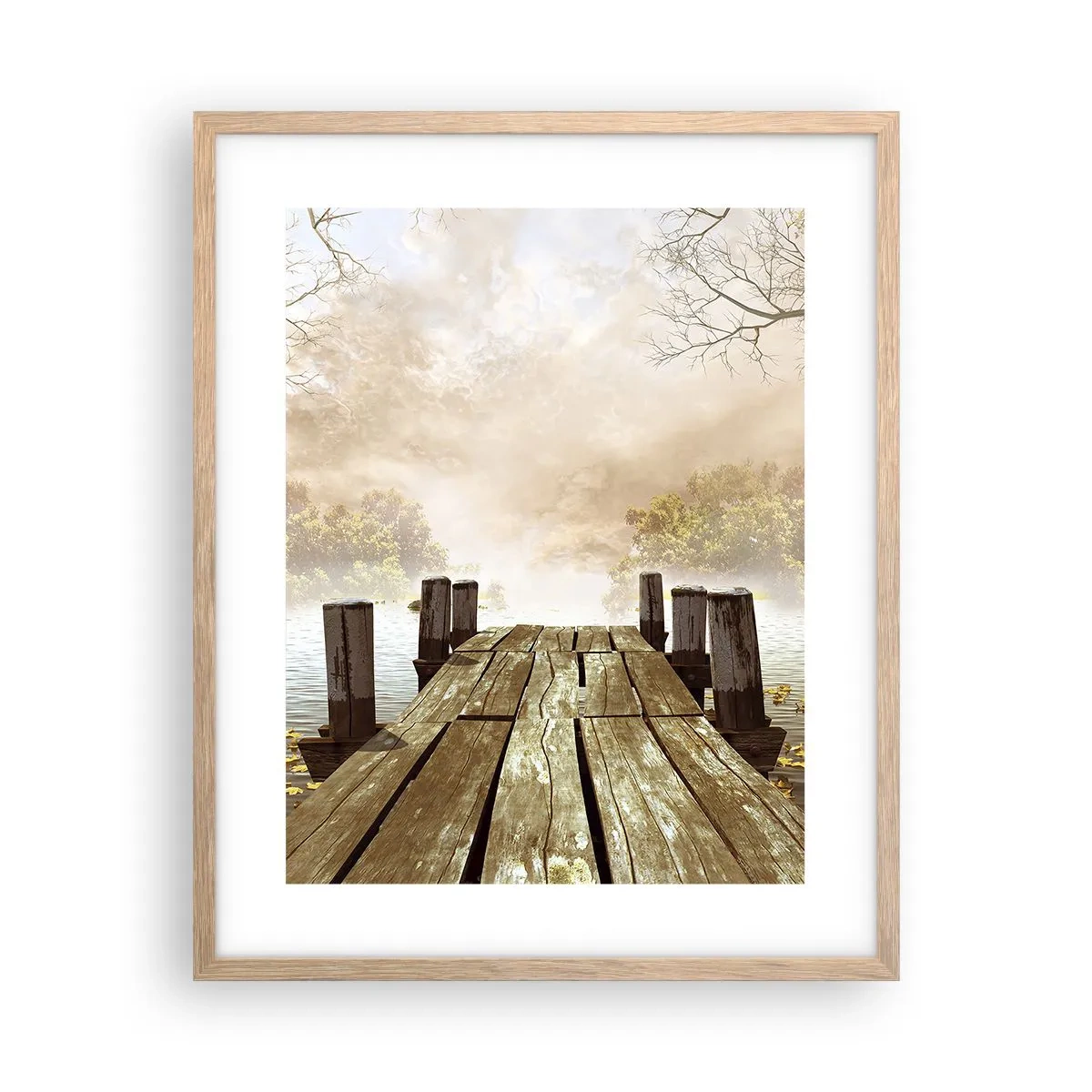 Een poster in een licht eiken lijst - Het milde verdriet van de herfst - 40x50 cm