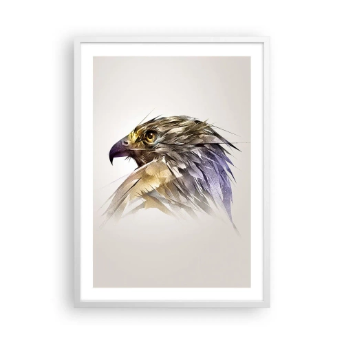 Poster in een witte lijst - Portret van een krijger - 50x70 cm