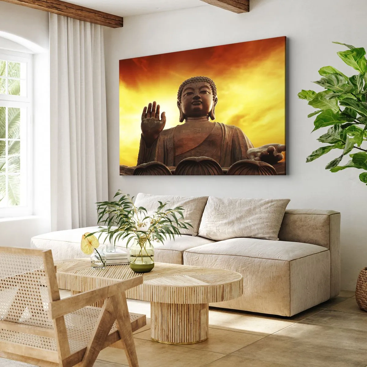 Schilderen op canvas - Vrede van de wereld - 100x70 cm