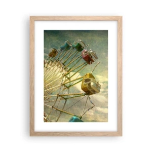Een poster in een licht eiken lijst - Het zal zo zijn, het zal leuk zijn..., - 30x40 cm