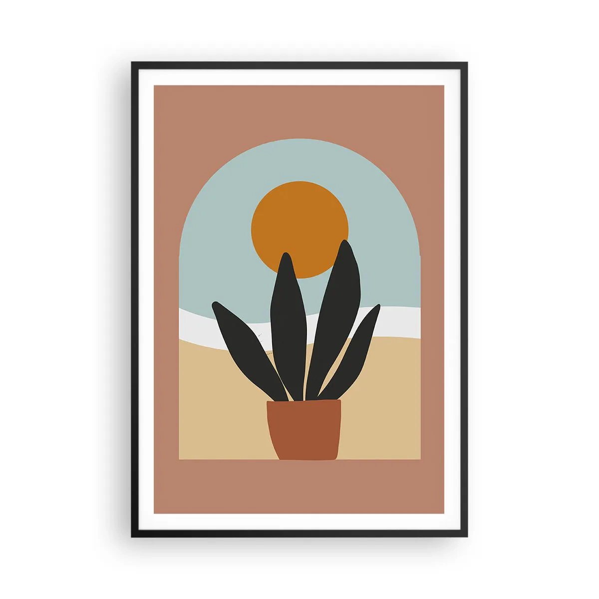 Poster in een zwarte lijst - Kleine geneugten - 70x100 cm